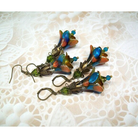 Bronze Rings Men Blossom Grace Studio | Jewelry | Boho Floral Earrings Vintage Antique ...